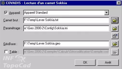 Les lectures de carnets SOKKIA